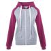 Bigfanshu Womens Sweatshirts Hoodie Long Sleeve Hoody Lady Zipper Pockets Patchwork Sweatshirt Woman Sports Jacket Pink