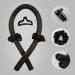 Silk Ribbon Heatless Curling Rod Headband for Natural Soft Waves | Hair Roller Curls Styling Tool with Hair Claw Clip | Sleep in Overnight | Black - Buy Online on GoSupps.com