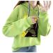 Bigfanshu Womans Tops Winter Fashion Blouse Hoodies Character Print Sweatshirt Green