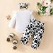 UUAISSO Baby Girls Cow Print Ruffled Outfit - Long Sleeve Top and Pants Set, Infant Clothing Gifts 12-18 Months - Buy Online on GoSupps.com