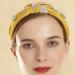Women Crystal Headbands Fashion Pearls Grey Tassels Wedding Rhinestone Knot Baroque Hair Band Sparkly Bling Hair Accessories for Daily Wearing Dating Sports (B) - Buy Online on GoSupps.com