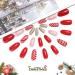 Vatocu Christmas False Nails - Short Red Press On Nails with Snowflake, Elk, and Snowman Designs - 24pcs for Women and Girls - Buy Online on GoSupps.com