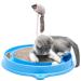 AUOON Cat Scratcher Toy, Cat Toy, Scratch pad,Scratching Toy,Post Pad Interactive Training Exercise Mouse Play Toy with Ball Blue