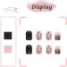 Ceboic 24Pcs Square Short French Tip Press On Nails - Pink & Black Crown Designs | Removable Glue On Acrylic Full Cover Stick On Nails for Women and Girls - Buy Online on GoSupps.com