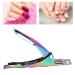 Nail Clippers U-Shaped Nail Tip Cutter DIY Trimming Stainless Steel Nail Tip Groomer Portable Artificial Nail Cutter for Home Beauty Salon (Acouto7w58vuayc3-11)