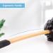 Shower Loofah Back Sponge on a Stick 80g - Large Exfoliating Body Scrubber with Long Wooden Handle - Black with White - 2 Pack - Buy Online on GoSupps.com