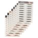 Angoily 24 Pcs Imitation Eco Eyebrow Sticker Stickers 4d Eyebrow Transfers Waterproof Eyebrow Sticker 3d 1 count (Pack of 1) Assorted Colorx3pcs