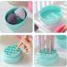 FOMIYES 2 in 1 Makeup Brush Cleaning Mat with Brush Drying Holder Silicone Brush Cleaner Pad Cosmetic Brush Organizer Rack Portable Washing Tool for Makeup - Buy Online on GoSupps.com
