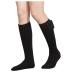 GXLONG USB Smart Charging Heating Knee High Socks, Women Men Hiking Heated Socks, Massage Warm Winter Stretch Cotton Socks One Size C Black