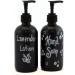 Black Coated 8-Ounce Glass Pump Bottles (4-Pack) for Lotions, Liquid Soap, Aromatherapy - Cornucopia Brands - Buy Online on GoSupps.com
