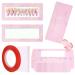 HLQHXWHZT 71 Pcs Empty Press on Nails Packaging Box Set 35 Pcs Empty Nail Package Box Set 35 Pcs White Background Papers and 1 Double Sided Tape for Press on Nail Business Pink