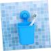 CABILOCK Wall Brackets for Electric Toothbrush - Dance-Free Suction Holder & Toothpaste Storage Box - Child-Friendly Design - 2 Pack (17x11cm) - Blue - Buy Online on GoSupps.com