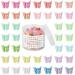 50Pcs Butterfly Hair Clips Butterfly Clips for Hair Tiweio Mini Hair Clips Small Hair Claw Clips Cute Hair Accessories Clips for Hair 90s Women Girls with Box Package 15 Assorted Colors