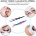 FOMIYES 1 Set Stainless Steel Eyelash Tweezers Precision Tweezers Curved Lash Tweezers Professional Tweezers Ladies Suits Lash Extension Tweezers Golden Clip Miss Fake Eyelashes 13X1cm Colorful - Buy Online on GoSupps.com