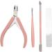 Nail Clipper Set Stainless Steel Multifunctional Portable Manicure Tool Set for Home Shop Travel (Pink) - Buy Online on GoSupps.com