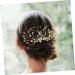 DOITOOL Bridal Hair Accessories Wedding Hair Comb Golden Hair Comb Wedding Hair Jewelry Pearl Hair Comb Tiara Women Hairpin Bridal Headdress The Flowers Headgear Hair up Bride - Buy Online on GoSupps.com