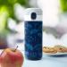 MONBENTO Insulated Bottle MB Pop Ginkgo - 360ml - Leakproof - Hot/Cold 12 Hours - Blue - BPA Free - Small Water Bottle for Kids/Adults - Buy Online on GoSupps.com
