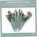 Ipetboom 1set Makeup Brush Set Green Suit Make up for Face Powder Applicator Face Makeup Brush Eyeshadow Applicator Blush Brush Blusher Miss Wooden Handle Powder Brush The Face - Buy Online on GoSupps.com