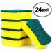 Kitchen Cleaning Sponge Eco Non-Scratch | Dish Scrub Sponge (24 Pack) - Buy Online on GoSupps.com
