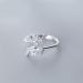 Sterling Silver Crystal Leaf Open Rings Engagement ringss for Men and Women - Buy Online on GoSupps.com