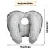 Buy Aipinqi Baby Head & Neck Pillow - Soft Bio Cotton Adjustable Stroller & Car Seat Travel Pillow for Toddlers (Gray & White) - Buy Online on GoSupps.com