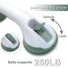 2 Pack 12 inch Shower Handle Grab Bars with Strong Suction Cups - Bathroom Balance Bar for Elderly Safety - Dark Green/White - Buy Online on GoSupps.com