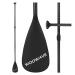 WOOWAVE SUP Paddle Adjustable 3 Piece Stand-Up Paddles Floating Portable Paddle Board Accessories (Aluminum Alloy, Fiberglass, Carbon Fiber Optional) Black