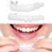 Fluktrix Clip-in-Veneer's teeth snap-on-veneers Artificial teeth natural smile at the top and below braces artificial teeth for men and women covers bad teeth 2 pairs covers 2 pairs