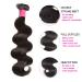 Taziza Body Wave Brazilian Virgin Human Hair - 3 Bundles + Lace Closure | Natural Color 24 26 28 + 22 Free Part | Glueless Unprocessed Hair Weft - Buy Online on GoSupps.com