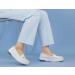 MaxMuxun Women's Non Slip Leather Nursing Shoes - Comfortable Slip-on Loafers for Restaurant Work - Blue, Size 5.5 - Buy Online on GoSupps.com