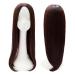 26" Long Straight Middle Part Clip On Wig for Women Dark Brown Thick 26" (Thick Type) Dark Brown