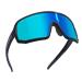 Naked optics volt sports glasses men bicycle glasses women sports sunglasses with UV400 protection fast glasses racing bike bike running glasses tr90 frame interchangeable glasses black (blue glass) - black