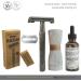 Green-Goose Shaving Set - Classic Black Razor Organic Shaving Oil Bamboo Cloth & 10 Blades | Eco-Friendly Gift for Sustainable Grooming - Buy Online on GoSupps.com