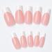 AddFavor 120pcs White French Tip Press on Nails - Medium Square Fake Nails for Women & Girls | Nude False Acrylic Nails with Adhesive Tabs - Buy Online on GoSupps.com