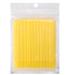 Micro Applicators Brushes 200pcs Fadvan Micro Brushes Disposable Applicator Eyelash Brushes Swabs for Eyelashes Extensions Pink Purple Yellow Blue Mascara Make Up Eyelash Brush (Yellow) 200 Yellow