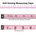 Edtape 2PCS Body Measuring Tape Set 72 Inch/1.8M Pink Keychain Retractable Soft Measure Tape for Sewing Fabric Tailor Craft - Dual Sided for Accurate Measurement - Buy Online on GoSupps.com