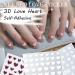 DIY Manicure Constellation Red Black White Letter Number Love Heart 3D Nail Stickers Self-Adhesive Decals(set 01) - Buy Online on GoSupps.com