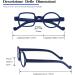 Kodilin Round Square Reading Glasses for Men & Women - Anti-Light Blue for Computers & Gaming - Spring Hinge - Available in 1.0 to 3.5 Magnification (Blue 1.5) - Buy Online on GoSupps.com