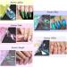 CHANGAR 5 Colors Gradient Aurora Glass Paper Nail Sticker Reflective Mirror Design Broken Glass Stripe Line Paper Nail Decals 3D Broken Glass Pieces Mirror Foils DIY Nail Art Decoration (5 Boxes) - Buy Online on GoSupps.com