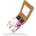 Travel Lipstick Organizer Case | Portable Makeup Bag with Mirror | Floral White Pink Flowers - A626v3jpiw - Buy Online on GoSupps.com