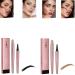 2024 New Magic Eyebrow Pencil 3D Waterproof Microblading Eyebrow Pencil Contouring Pen Magic Eyebrow Pencil Long-Lasting Natural Fine Stroke Eyebrow Pencil (Light Brown+Black)