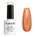 RARJSM Holographic Nail Polish Classic Orange Gel Polish Soak off Nail Gel Ideal for Nail Salon DIY at Home UV LED Lamp Required RAR158