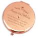 Blue Leaves 21st Birthday Gifts for Her  Sister  Daughter  BFF  Girlfriends Carved Gifts-Makeup Mirror Rose Gold