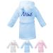 KDO Magic - Bathrobe personalized baby - morning gnawing with a embroidery - embroidered first name - several colors - with hood - gift idea for Christmas birthday 18-24 months blue