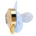 Baby pacifier soft-touch-silicone-bling-baby pacifier antistatic pacifier for newborns for 6 to 18 months old babies (m blue)
