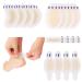 16ct Gel Blister Bandages Blister Bandages for Feet Water Resistant Hydrocolloid Bandages Adhesive Bandages for Foot Toe Heel Blister Prevention & Recovery Beige