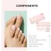 NAILOG Semi Cured Gel Nail Strips Toe Nail Polish Strips with Glossy Gel Finishing | 32 Pieces Long Lasting Pedi Nail Wrap | Beige Pink | Dusty Rose - Buy Online on GoSupps.com