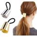 Vipolishtry 2 Pieces Gothic Punk Metal Circle Hair Cuff Elastic Hair Band Hair Ties Ponytail Holder Hair Rope Accessory for Women Girls - Buy Online on GoSupps.com