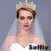 Aiosy Baroque Wedding Crown Gold Crystal Tiara Bridal Headpiece for Women and Girls - Rhinestone Hair Accessory (Type 1 & 3) - Buy Online on GoSupps.com