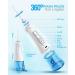 Nicefeel Cordless Water Flosser Teeth Cleaner - Portable & Rechargeable Oral Irrigator for Travel - IPX7 Waterproof with 4 Jet Tips - 3 Modes, 300ML Capacity - White - Buy Online on GoSupps.com